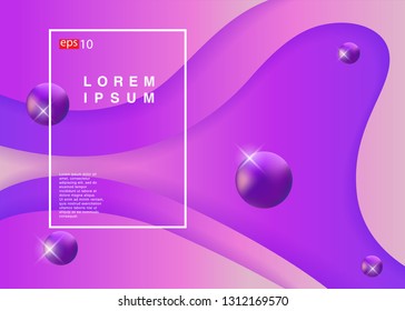 Wavy geometric background Trendy gradient shapes composition