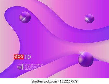 Wavy geometric background Trendy gradient shapes composition