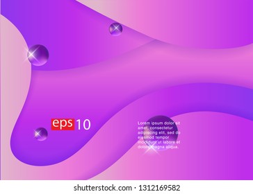 Wavy geometric background Trendy gradient shapes composition