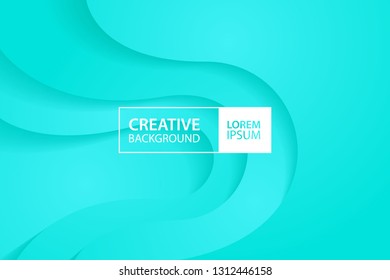 Wavy geometric background. Trendy gradient shapes composition. Colorful abstract geometric background. Paper cut background.