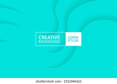 Wavy geometric background. Trendy gradient shapes composition. Colorful abstract geometric background. Paper cut background.