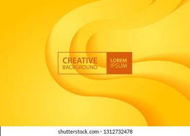Wavy geometric background. Trendy gradient shapes composition. Colorful abstract geometric background. Paper cut background.