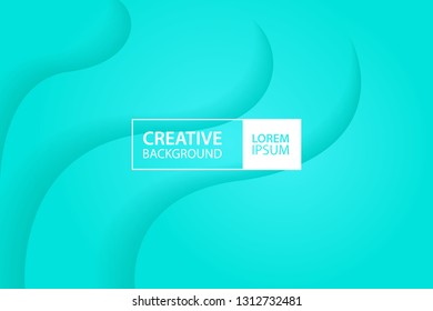 Wavy geometric background. Trendy gradient shapes composition. Colorful abstract geometric background. Paper cut background.