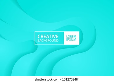 Wavy geometric background. Trendy gradient shapes composition. Colorful abstract geometric background. Paper cut background.