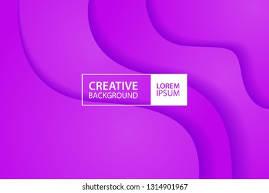 Wavy geometric background. Trendy gradient shapes composition. Colorful abstract geometric background. Paper cut background.