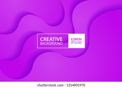 Wavy geometric background. Trendy gradient shapes composition. Colorful abstract geometric background. Paper cut background.