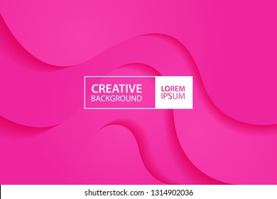 Wavy geometric background. Trendy gradient shapes composition. Colorful abstract geometric background. Paper cut background.