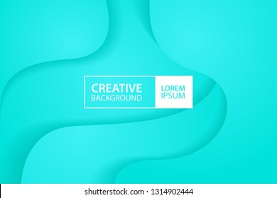 Wavy geometric background. Trendy gradient shapes composition. Colorful abstract geometric background. Paper cut background.