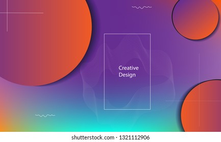 Wavy geometric background. Trendy gradient shapes composition. Eps10 vector.