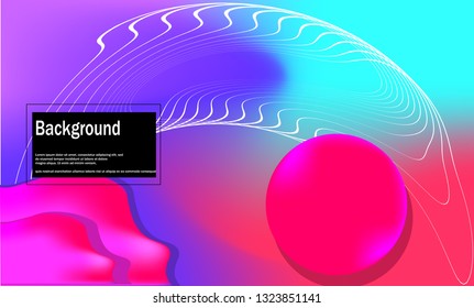 Wavy geometric background with Trendy gradient shapes composition vector