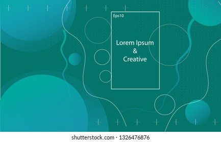 Wavy geometric background. Trendy gradient shapes composition. Eps10 vector