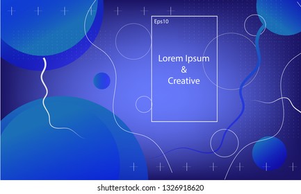 Wavy geometric background. Trendy gradient shapes composition. Eps10 vector
