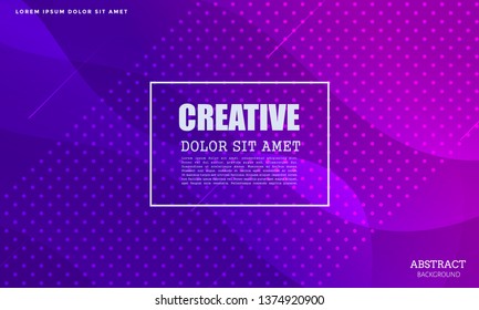 Wavy geometric background. Trendy gradient shapes composition, vector illustration