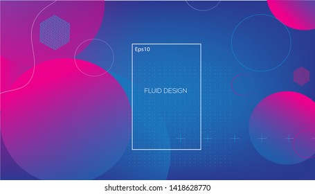 Wavy geometric background. Trendy gradient shapes composition. Eps10 vector. - Vector