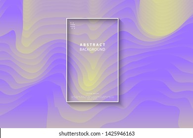 Wavy geometric background. Trendy gradient shapes composition. Paper Cut Abstract background. Eps10 vector