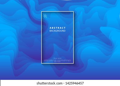 Wavy geometric background. Trendy gradient shapes composition. Paper Cut Abstract background. Eps10 vector