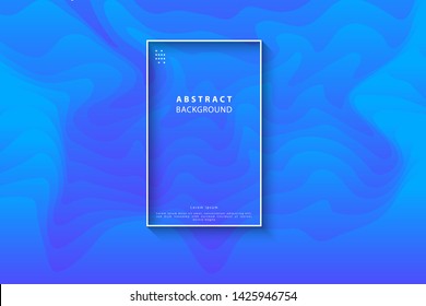 Wavy geometric background. Trendy gradient shapes composition. Paper Cut Abstract background. Eps10 vector