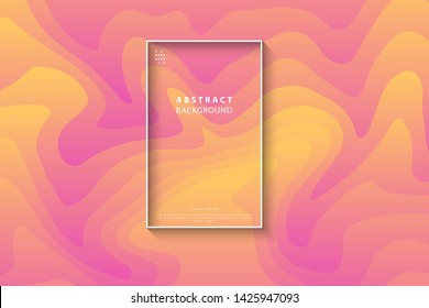 Wavy geometric background. Trendy gradient shapes composition. Paper Cut Abstract background. Eps10 vector