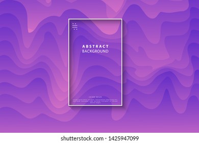 Wavy geometric background. Trendy gradient shapes composition. Paper Cut Abstract background. Eps10 vector