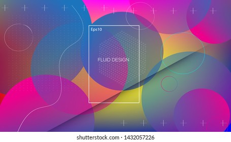 Wavy geometric background. Trendy gradient shapes composition. Eps10 vector