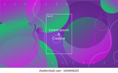 Wavy geometric background. Trendy gradient shapes composition. Eps10 vector. - Vector