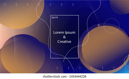 Wavy geometric background. Trendy gradient shapes composition. Eps10 vector. - Vector