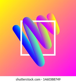 wavy geometric background. trendy gradient wavy shapes composition