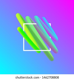 Wavy geometric background. trendy gradient wavy shapes composition