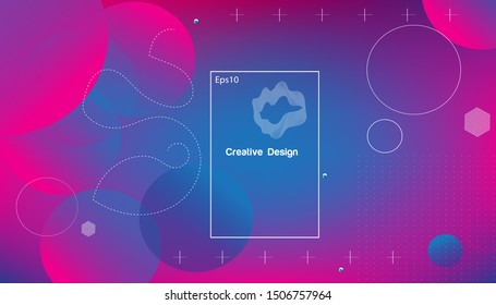 Wavy geometric background. Trendy gradient shapes composition. Eps10 vector. - Vector