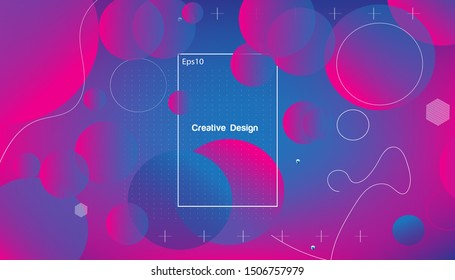 Wavy geometric background. Trendy gradient shapes composition. Eps10 vector. - Vector