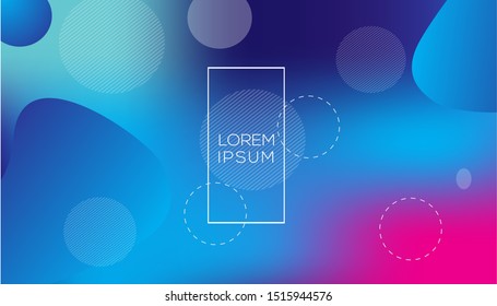 Wavy geometric background. Trendy gradient shapes composition. Eps10 vector. - Vector
