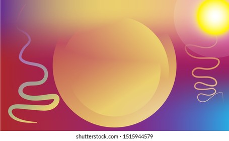 Wavy geometric background. Trendy gradient shapes composition. Eps10 vector. - Vector