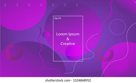 Wavy geometric background. Trendy gradient shapes composition