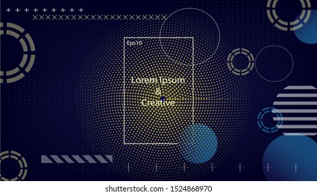 Wavy geometric background. Trendy gradient shapes composition