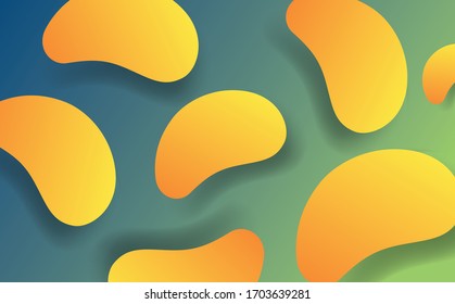 Wavy geometric background. Trendy gradient shapes composition. Eps10 vector.