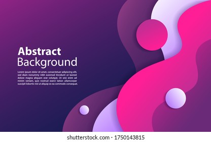 Wavy geometric background. Trendy gradient shapes composition.