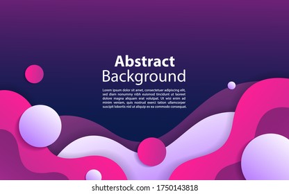 Wavy geometric background. Trendy gradient shapes composition.