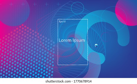 Wavy geometric background. Trendy gradient shapes composition. Eps10 vector.
