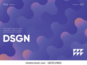 Wavy geometric background. Trendy gradient shapes composition. Eps10 vector.