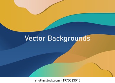 Wavy geometric background.gradient shapes vector illustration