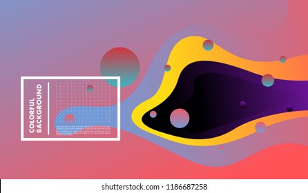 Wavy geometric colorful background. Trendy gradient shapes composition. Eps10 vector.