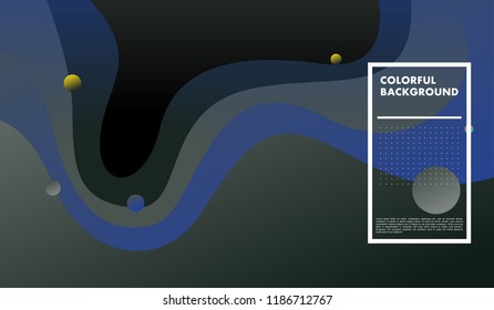 Wavy geometric colorful background. Trendy gradient shapes composition. Eps10 vector.