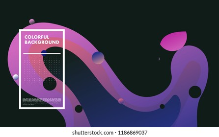 Wavy geometric colorful background. Trendy gradient shapes composition. Eps10 vector.