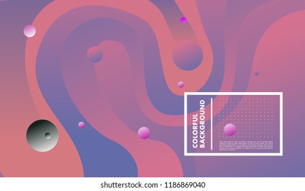 Wavy geometric colorful background. Trendy gradient shapes composition. Eps10 vector.