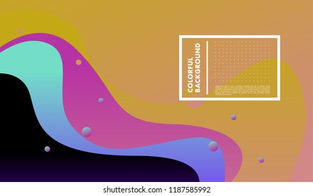 Wavy geometric colorful background. Trendy gradient shapes composition. Eps10 vector.