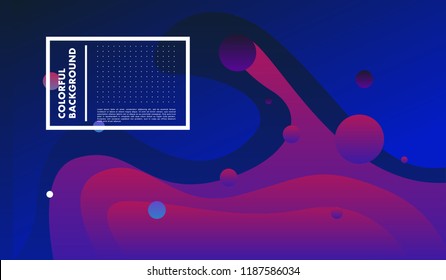 Wavy geometric colorful background. Trendy gradient shapes composition. Eps10 vector.
