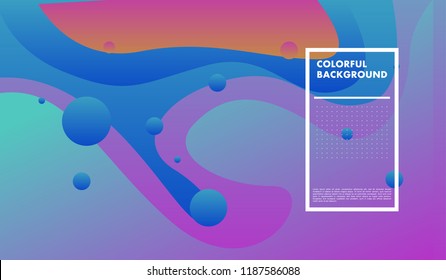Wavy geometric colorful background. Trendy gradient shapes composition. Eps10 vector.