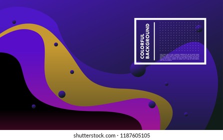 Wavy geometric colorful background. Trendy gradient shapes composition. Eps10 vector.