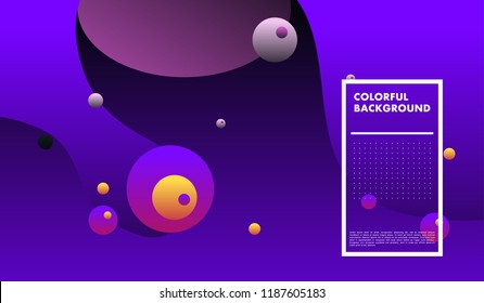 Wavy geometric colorful background. Trendy gradient shapes composition. Eps10 vector.