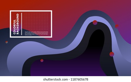 Wavy geometric colorful background. Trendy gradient shapes composition. Eps10 vector.
